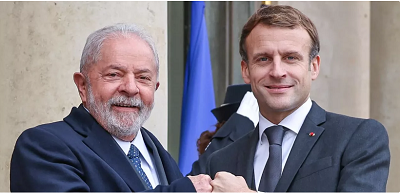  Presidente da França, Macron parabeniza Lula pela vitória