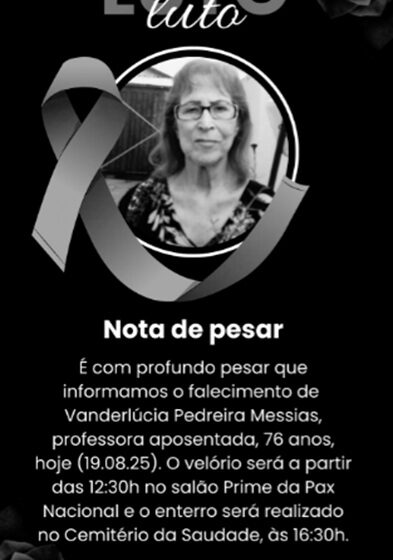  Nota de Pesar- Vanderlúcia Pedreira Messias